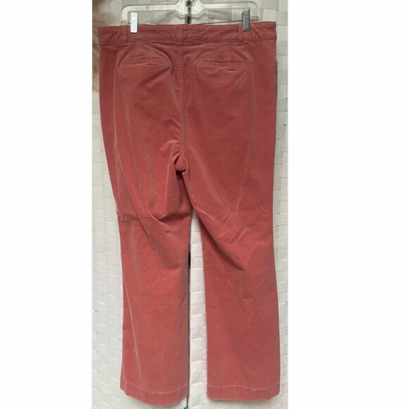 Talbots Pink Salmon Corduroy Pocket Pants Size 14 - Picture 3 of 6